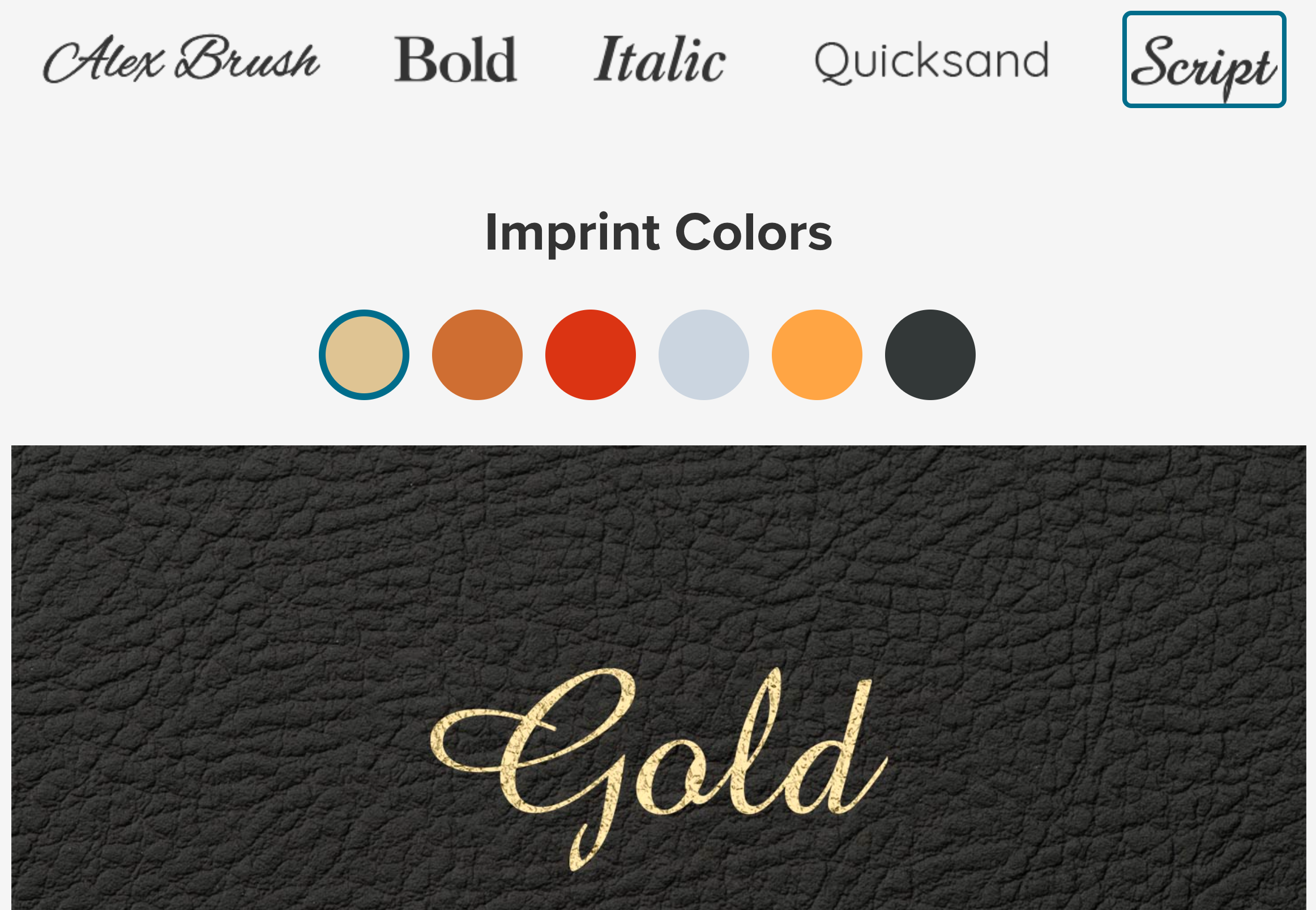 font options and colors